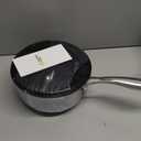 COOKER KING 3 Quart Stainless Steel Saucepan, Nonstick Sauce Pan, Ceramic Suce Pot with Tempered Glass Lid, Induction Pot Compatible with All Cooktops, Dishwasher & Oven Safe(PFAS/PFOA/PTFE Free)