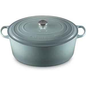 Le Creuset Enameled Cast Iron Signature Oval Dutch Oven, 15.5qt., Sea Salt