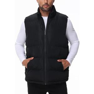 Men's Puffer Vest Outdoor Zipper Vest Warm Sleeveless Men Winter Jackets Water-Resistant, Size: XL