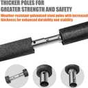 1PCS Trampoline Curved Pole, Universal Trampoline Replacement Enclosure Pole to Fit 8-16FT Curved Pole Trampoline Frame, Includes Foam Sleeve and Hardware with 2 Installation Options