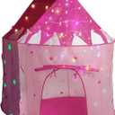 LimitlessFunN Princess Pop Up Kids Play Tent | Includes Star Lights & Carrying Case |, Children Indoor Castle Playhouse for Girls, Toddlers, 41" D x 41" W x 53" H