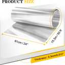 24'' x 50' Aluminum Flashing Roll, 0.3mm Thickness Metal Roof Flashing Roofing Panels for Sealing Windows Doors Siding Roofing Stains Moss and Mildew Prevention