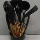 ilicone Kitchen Utensils Set, 12 pcs Non-Stick Cooking Tool with Wooden Handle, BPA Free Kitchen Utensils Spatula Set with Holder, Heat Resistant Kitchen Gadget