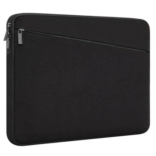 15 16 Inch Laptop Sleeve Durable Protective Case Slim Padded Laptop Case with Front Pocket Compatible with 15 16 Inch MacBook Air MacBook Pro HP, Dell, Lenovo Black