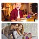 2 x Fidget Spinner, RizzRosa Metal Fidget Spinner for Party Favors,Upgrad Luminous Stickers Fidget Spinners, Suitable for Travel, Friends Gathering, Decompression, Desktop Games,Noctilucent (Silver)