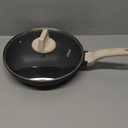 CAROTE Non Stick Frying Pan Skillet,12" Nonstick Fry Pan with Glass Lid, Egg Pan Omelet Pans, Granite Cookware Chef's Pan, PFOA Free (Classic Granite, 12-Inch) 