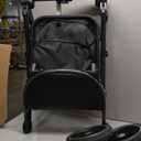 Baby Stroller, 2-in-1 Reversible Toddler Seat with Lie-Flat Mode, Foldable Infant Stroller with Canopy, One Button Brake, Adjustable Handle, Newborn Pushchair (Black B)