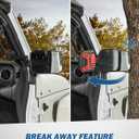 JOYTUTUS Red Mirrors Doors Off Compatible with Wrangler JL Gladiator JT 2018-2023, Side Mirrors with Ball Adapter Wider View No Vibrate & Wobble (NOT FIT 2024+ Wrangler & Gladiator JT)