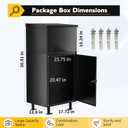 Parcel Drop Boxes for Outside, Extra Large Package Delivery Boxes with Secure Storage, Anti-Theft Galvanized Steel, Waterproof Package Delivery Box for Outdoor Porch with Password Lock (Black)