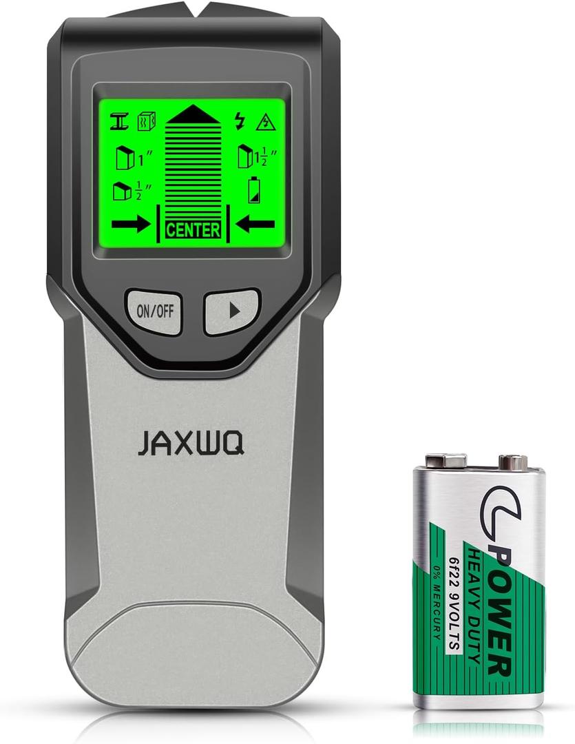 Stud Finder Wall Scanner - 5 in 1 Stud Finder Tool with Intelligent Microprocessor Chip and HD LCD Display, Stud Detector Beam Finders for the Center and Edge of Wood AC Wire Metal Studs Joist Pipe