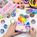 Fruidles Rainbow Unicorn Chocolate Coins With Stickers, Milk Chocolate Coins in Foil, Chocolates Kosher Certified (50 Pack) (EXP 06/08/27)