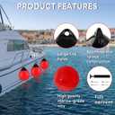 Boat Mooring Buoy 10/12/15 inch,Round Boat Fender Ball Boat Buoy Ball,Inflatable Boat Fender Dock Bumper Ball Anchor Buoy Suitable for Yachts Marinas Sailboats Ski Boats, 15"x18"