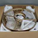 4 light Crystal Ceiling Fan Gold