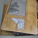 Artestia Hot Stone Grill Set for Steak, 2 Pcs Lava Rock Cooking Stones with Bamboo Serving Tray, 3 Sauce Bowls & Plate, Tabletop Steak Stone BBQ Grill for Indoor Outdoor Dining, 8.46 x 6.49 in