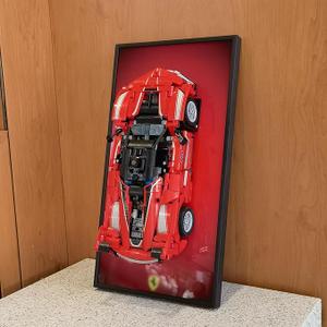 JKZUZU Display Wallboard for Lego Technic Ferrari FXX K Building Blocks, Home or Office Decorative Wall Panels,Adult Collectibles Wall Mount Frame (No Car Included) (42212 Display Wallboard)