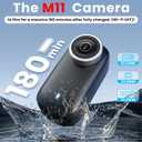 4K Mini Action Camera 64GB Thumb POV Portable Body Cam Wearable Video Recorder with IPX7 WaterproofBlack