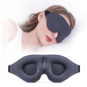 YIVIEW Sleep Mask for Side Sleeper, Complete Light Blocking 3D Sleeping Eye Mask, Soft Breathable Eye Cover for Women Men, Relaxing Zero Pressure Night Blindfold (Grey)