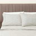 Great Bay Home Queen Size Stripe Microfiber Sheet Set - 4-Piece Ultra-Soft Bedding Sheets & Pillowcases - Wrinkle Free, Comfortable, All-Season Bed Sheets (Dark Grey)