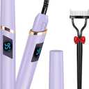 Heated Eyelash Curlers, Electric Eyelash Curlers, Rechargeable Lash Curler with Eyelash Comb for Makeup Natural Curling Eye Lashes and 24 Hours Long Lasting - Purple 2024 Updated Model B