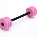 Soulchen Long Aquatic Exercise Dumbbells Foam Water Weights Dumbbell Aquatic Pool Barbells with High Density EVA Foam for Swim Water Aerobics Workouts Loss (25.2 Inch, Pink)