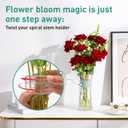 Spiral Ikebana Stem Holder,2PCS Spiral stem Holder for Flowers, Spiral DIY Bouquet Twister Flower Arrangement Holder(Transparent Large+Smal)