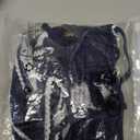 Women's Lace Trim High Waisted Bathing Suit Halter Triangle Summer Bikini Set (Navy Blue, XS)