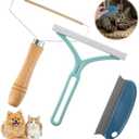 JJUNW 3 Pack Pet Hair Remover, Pro Dog Cat Hair Remover Reusable Lint Shaver Removal Carpet Scraper for Carpet,Clothing,Car Mat,Couch,Cat Tree, Pet Bed