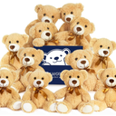 12 Pack Teddy Bears Bulk 13.5 inch Small Teddy Bear Stuffed Bears for Baby Shower Centerpiece Decorations for Christmas Valentine's Mother's Day for Kids or Adults (12 Light Brown)