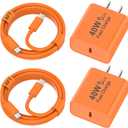 iPhone 17 Pro Max Charger Fast Charging, 2 Pack 40W USB C iPhone 17 Fast Charger Block with 10FT Long Type C to C Charging Cable for iPhone 17/17 Pro Max/17 Pro/Air/16/16 Pro Max/15/15 Pro Max, Orange
