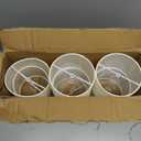 Wellmet Small Lamp Shades,ONLY for Candle Bulbs,Clip-on Drum Mini Lampshades,Set of 6, 5.5"x 5.5"x5",Cream White