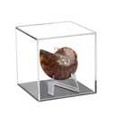 Clear Acrylic Souvenir Collectables Display Case Holder Box, Acrylic Easel Display Stand Box and Stand Holder for Watches Capsules Challenge Medals Chips Photo Crystal Carvings Display