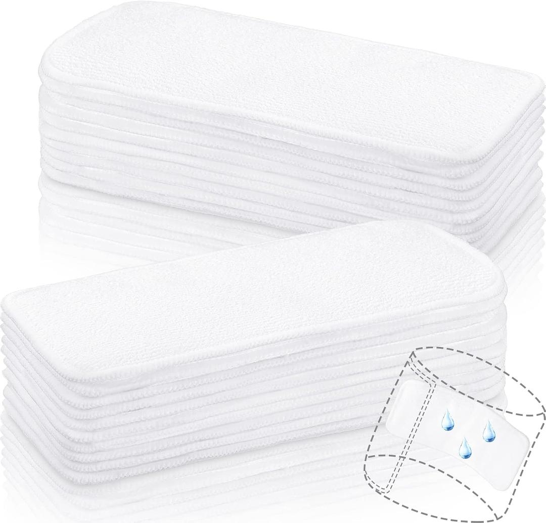 Tondiamo 20 Pieces Dog Diaper Pads Washable Reusable Replaceable Diapers Liner Pads for Small Medium Dog (Male, Medium) White