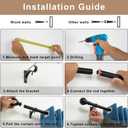 Matte Black Curtain Rods 28 to 86 Inch, Decorative Curtain Rods with Round Finials, Heavy Duty 1-Inch Telescoping Drapery Rods, Splicing Decorative Curtain Rods Matte Black