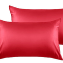Warmstar Cotton King Size Red Pillow Cases 2 Pack 90 x 50 cm,600 Thread Count Soft Pillowcases Breathable,Satin Weave Long Staple Cotton Pillow Case Hypoallergenic with Envelope Closure