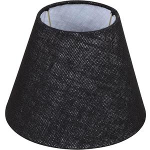 Aspen Creative 56019, Empire Uno Lamp Shade in Black, 5" Top x 9" Bottom x 7" Slant Height, Slip UNO 33mm