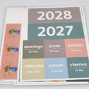 Monthly Calendar Pocket Chart for Classroom, Printed Days of The Week with Cards, Learning for Home or Kindergarten, Teacher Must Have Supplies That Fits Any School Décor (Spanish White)