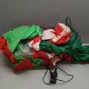 Juegoal Christmas Inflatables Outdoor Decorations, 6FT Inflatable Xmas Santa Claus with Helicopter on Gift Box, Lighted Blow Up Santa Flying Airplane, Built in Light for Holiday Lawn Yard Garden Decor