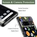 Unov Case for Pixel 7 Case Clear with Design Soft TPU Shock Absorption Slim Embossed Pattern Protective Back Cover for Pixel 7 5G 6.3inch (Flower Garden)