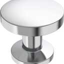 Alzassbg 15 Pack Polished Chrome Cabinet Knobs, 1.1 Inch(30mm) Diameter Round Cabinet Knob Hardware for Kitchen Dresser Drawer AL6044CP