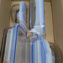 Amazon Basics Leak-Proof Glass Locking Lids Food Storage Containers, 14-Piece Set, 7 Count of Bases and 7 Plastic Lids, Clear, Blue, BPA Free