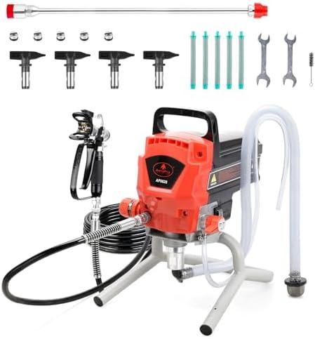 AEROPRO Tools Airless Paint Sprayer, 950W 0.52GPM 3300PSI High Efficiency Airless Sprayer with Tip Extension & Tip Sets, Indoor Paint Sprayer for Walls, Home Interior, House Painting, DIY Projects