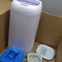 Diaper Genie Classic Diaper Pail Gift Set | Push-N-Lock Odor Control | Includes Starter Refill and Jumbo+ Refill | Holds up to 1,245 Newborn Diapers | Baby Registry Must-Have