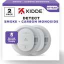 Kidde Smoke and Carbon Monoxide Detector, 10-Year Battery Powered, LED Status Lights, 85 dB Alarm, 5-inches, 30CUD10, 2 Pack