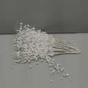 Joiedomi 24 Pcs Christmas Tree Berry Stem (White), Decorative Bead Sticks, Glittery Twigs, Picks, Branches for Christmas Tree, Small Vase, Holiday, Wedding, Party (17 Inches, White)