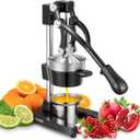 FOHERE Orange Juicer Squeezer, Cast Iron Lemon Squeezer, Commercial Citrus Juicer Hand Press for Orange, Lemon, Pomegranate, Grapefruit, Easy to Clean Citrus Squeezer with a Stainless Steel Cup