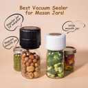 Electric Mason Jar Vacuum Sealer - Automatic Mason Jar Vacuum Sealer Kit, Vacuum Sealer for All Mason Jars With Regular Lids/Wild Mouth Lids, A Must-Have Tool for Canned Foods/Pantry etc