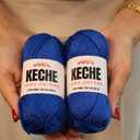 Cotton Yarn - 100% Cotton Yarn for Crocheting and Knitting, Mercerized Cotton Amigurumi Yarn Fine-Sport 2 1.76 oz (50g) / 136 Yrds (125 m) 3 Skeins- Cream