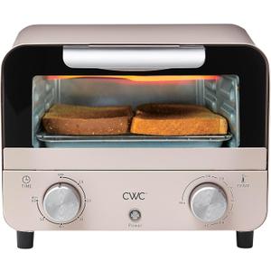 COOK WITH COLOR Mini Toaster Oven: 600W Power, Precision Timer, Auto Shutoff, and Culinary Delights Up To 450 Degrees, Pink (10.25"x10"x8.25")