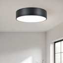 Black Flush Mount Light Fixture, 2-Light Minimalist Close to Ceiling Lamp, Industrial for Hallway, Entryway, Closet, Kitchen Island, Foyer, Balcony, Farmhouse, 11.8 Inch