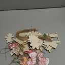 Huwena 40 Pcs Pink Christmas Wooden Ornaments Pastel Pink Christmas Decorations Gingerbread Gnome Nutcracker Peppermint Candy Wood Cutouts for Xmas Tree Wreaths Office Party Decor